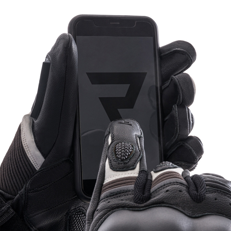 Guanti da moto Rebelhorn Range nero-grigio