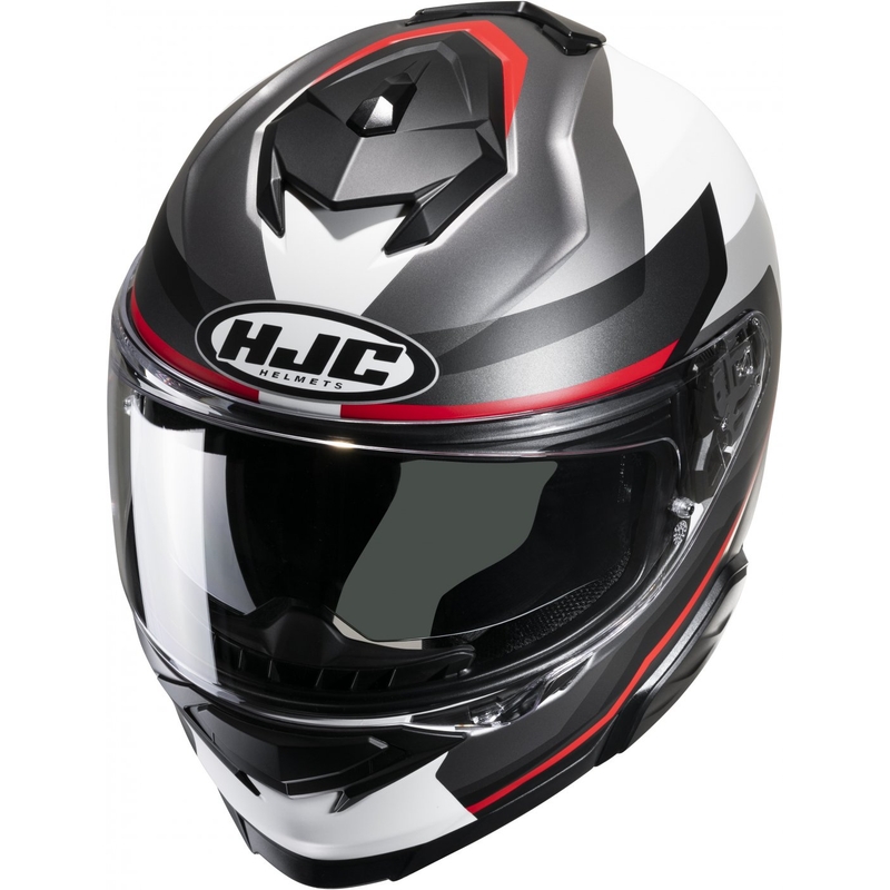 Casco moto integrale HJC i71 Nior MC1SF nero-grigio-bianco-rosso Saldi