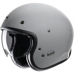 Casco moto aperto HJC V31 Solid n. grigio