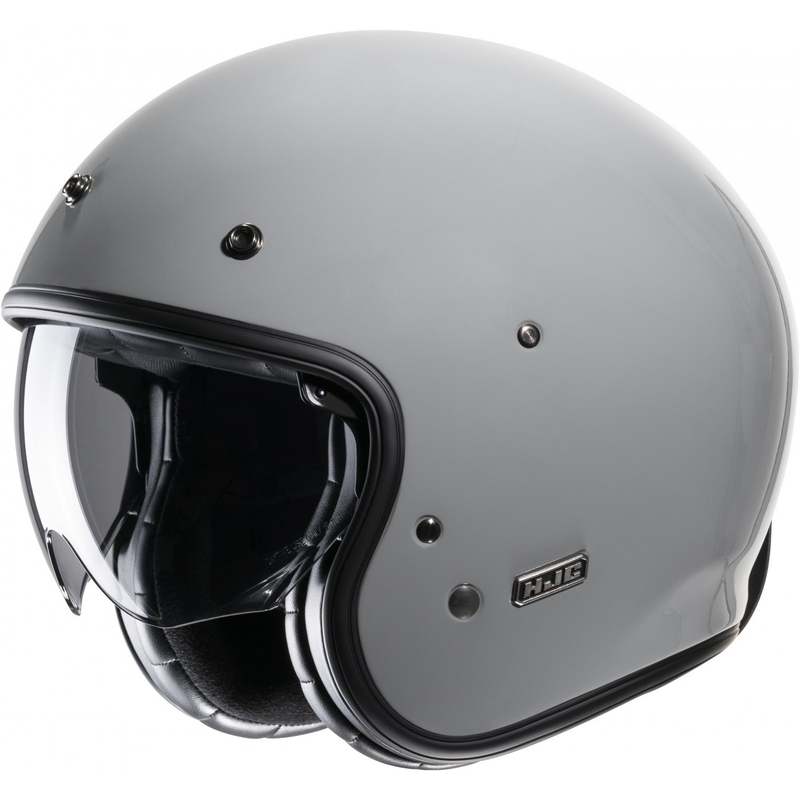 Casco moto aperto HJC V31 Solid n. grigio