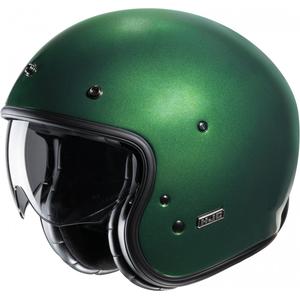 Casco da moto aperto HJC V31 Verde solido