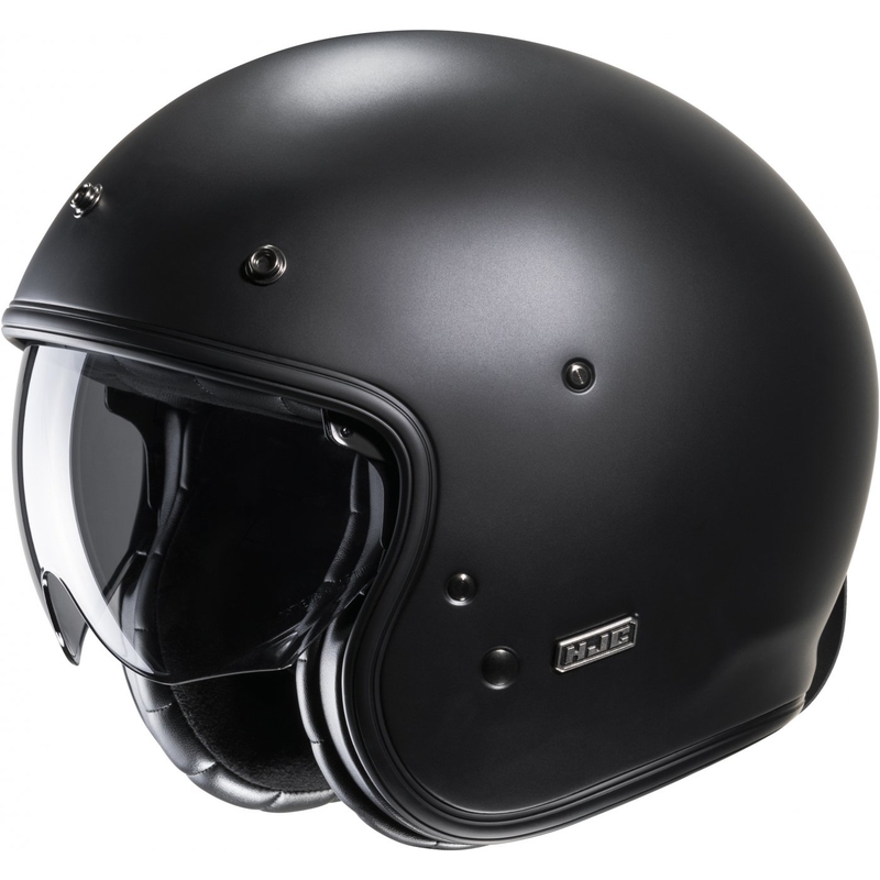 Casco da moto aperto HJC V31 Solid semi-flat nero