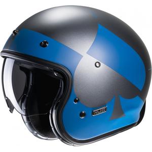 Casco moto aperto HJC V31 Kuz MC2SF grigio-blu Saldi