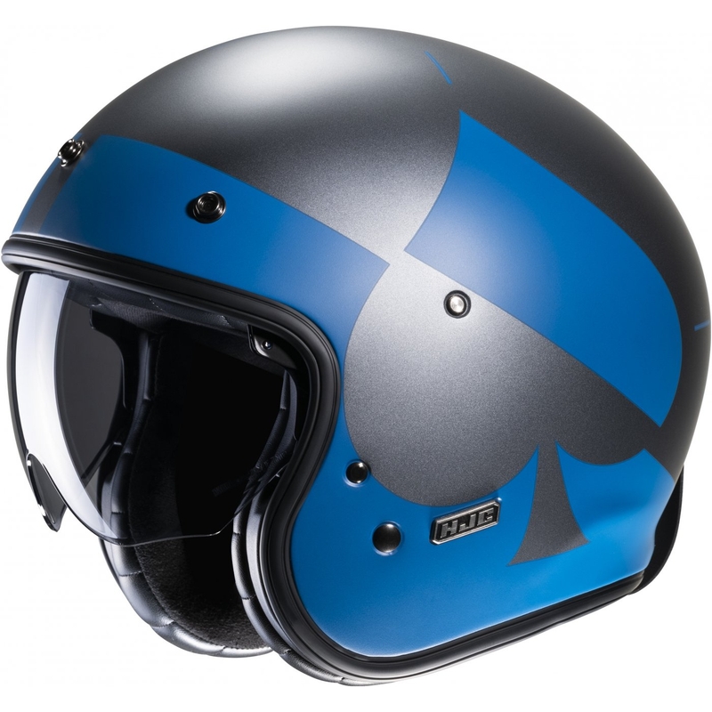 Casco moto aperto HJC V31 Kuz MC2SF grigio-blu Saldi