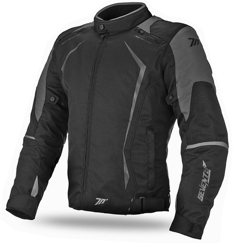 Giacca da moto SEVENTY DEGREES SD-JR47 nero-grigio