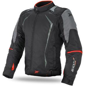 Giacca moto SEVENTY DEGREES SD-JR47 nero-grigio-rosso