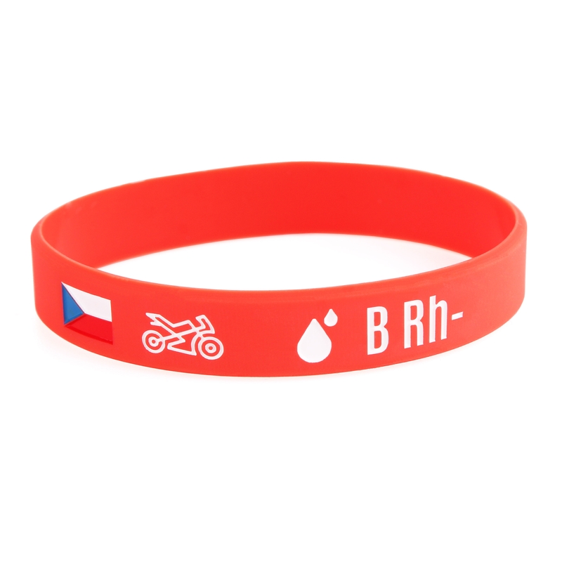 Bracciale da moto in silicone con gruppo sanguigno B RH-