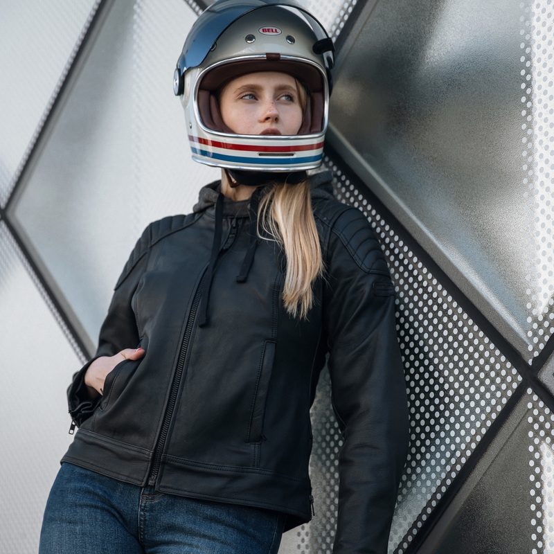 Giacca da moto da donna Rebelhorn Impala nera