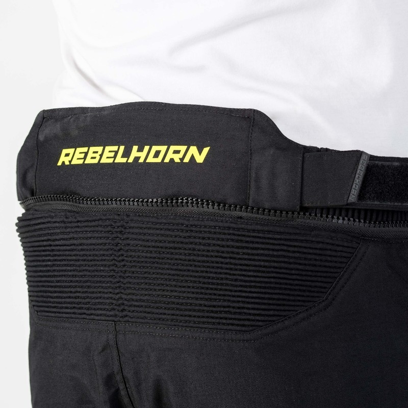 Pantaloni moto Rebelhorn Patrol grigio-nero-giallo fluo Saldi