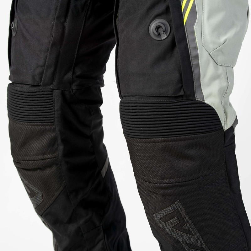 Pantaloni moto Rebelhorn Patrol grigio-nero-giallo fluo Saldi