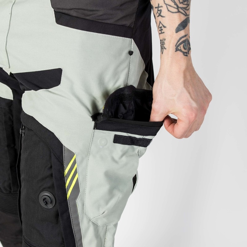 Pantaloni moto Rebelhorn Patrol grigio-nero-giallo fluo Saldi