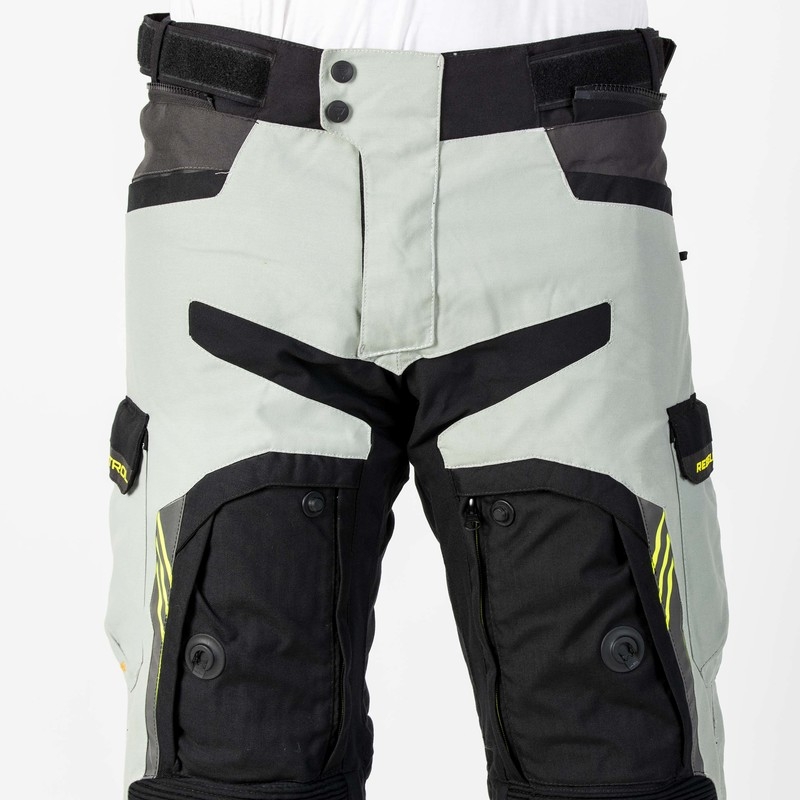 Pantaloni moto Rebelhorn Patrol grigio-nero-giallo fluo Saldi