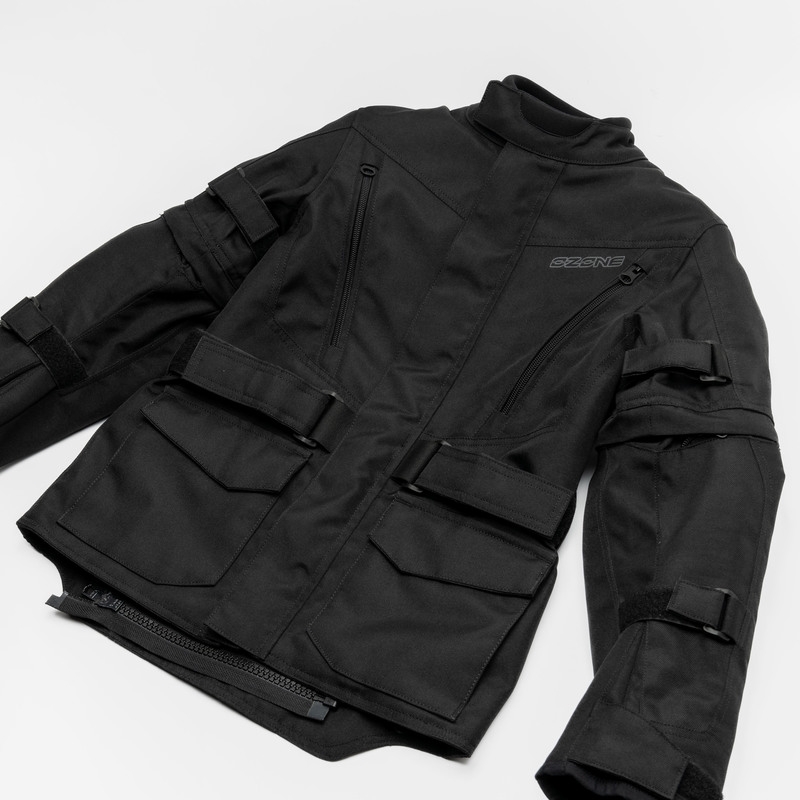 Giacca moto da bambino Ozone Sahara nera