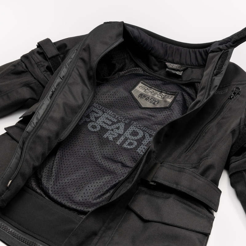 Giacca moto da bambino Ozone Sahara nera
