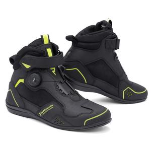 Stivali da moto Rebelhorn Spark II nero-giallo fluo