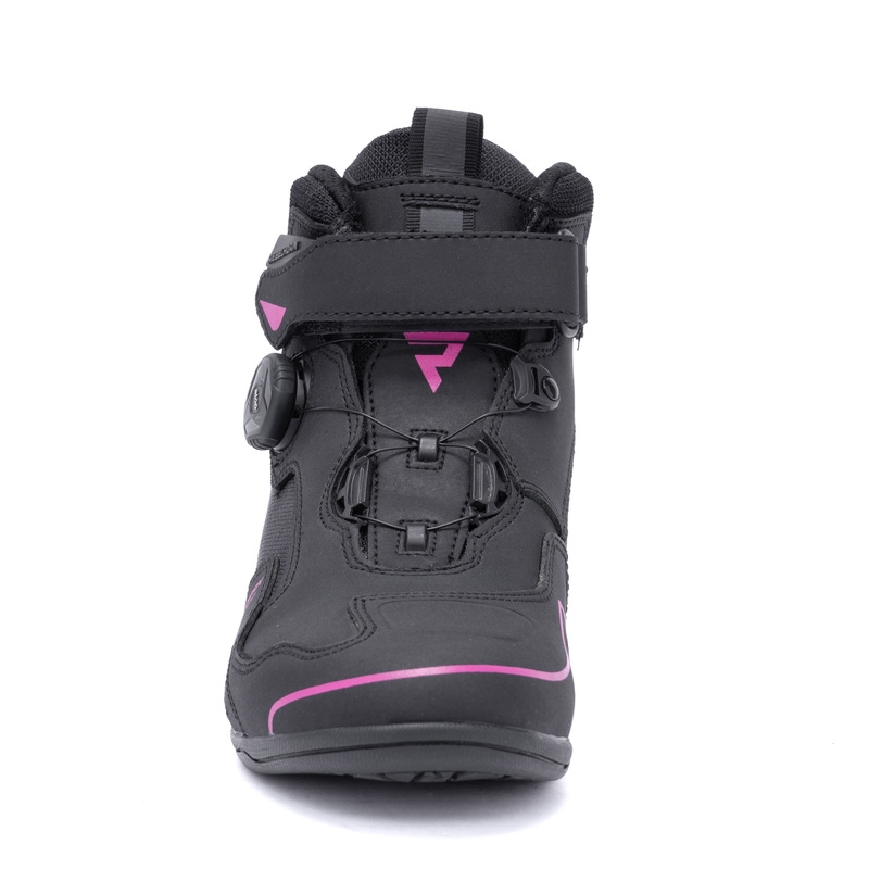 Stivali da moto da donna Rebelhorn Spark II neri e rosa