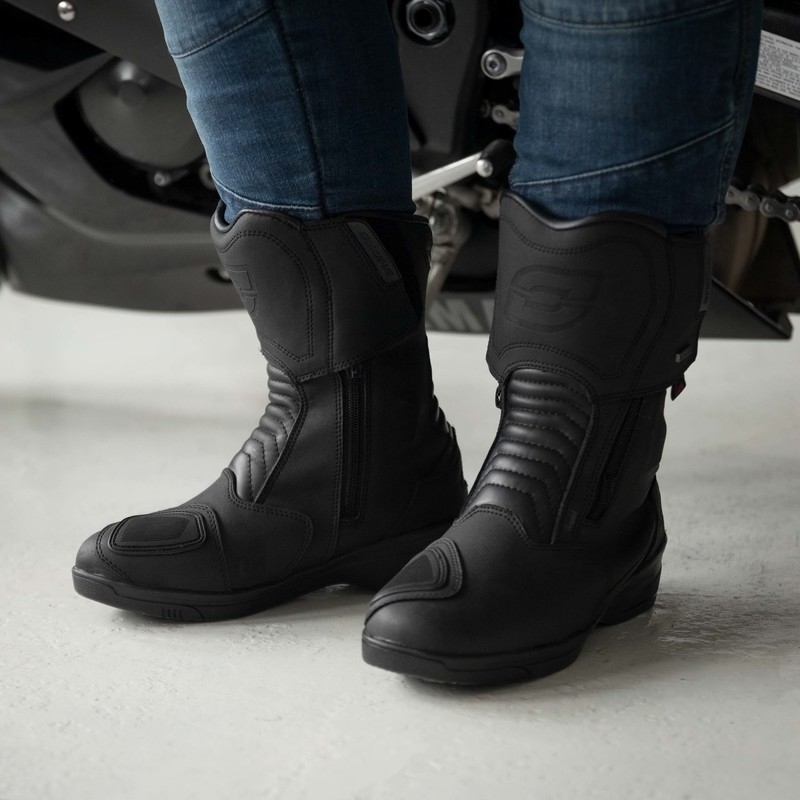 Stivali da moto da donna Ozone Rapid Black Matte