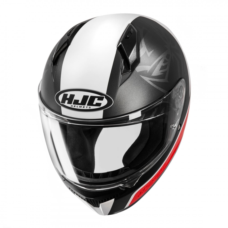 Casco moto integrale HJC C10 Fabio Quartararo 20 MC1SF nero-bianco-rosso