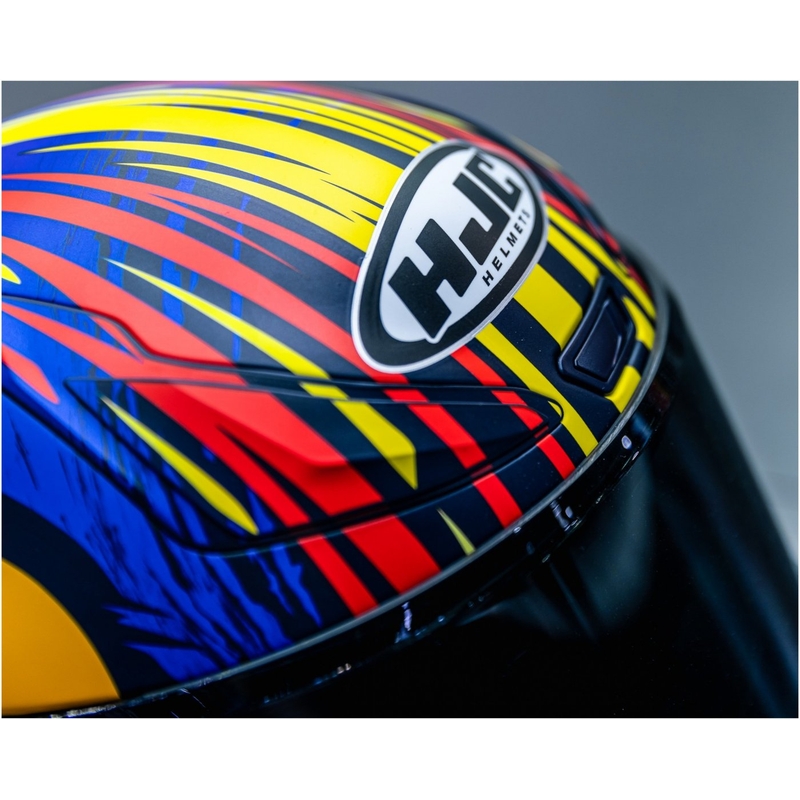 Casco moto integrale HJC RPHA 1 Redbull Jerez GP MC21SF rosso-giallo-blu