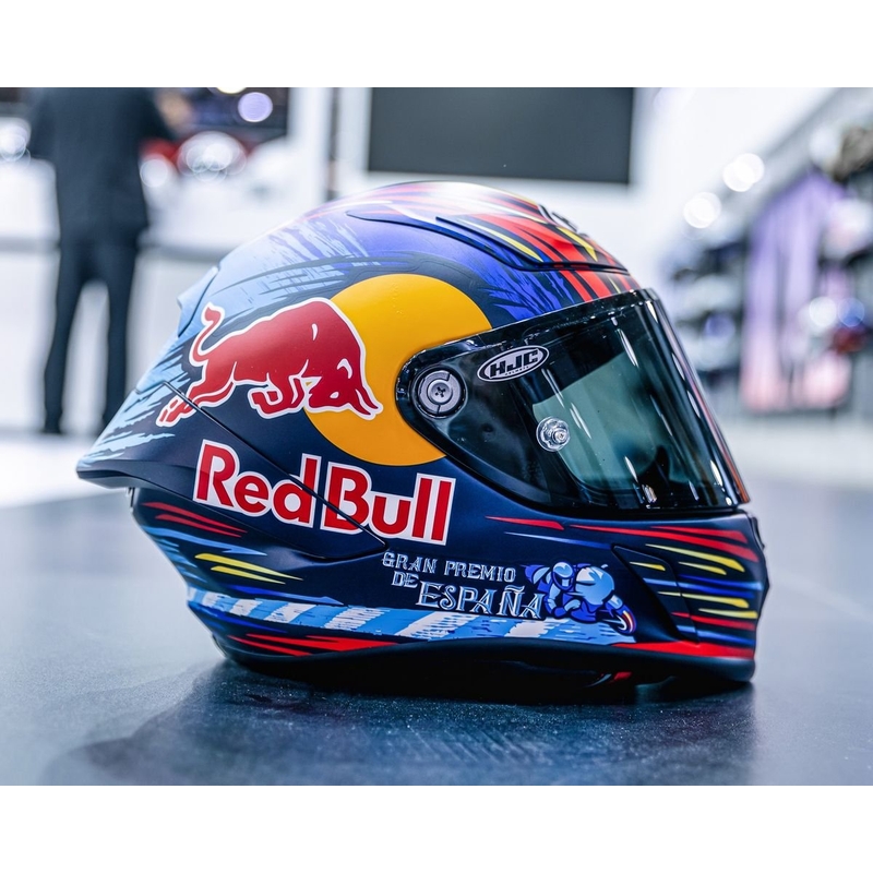 Casco moto integrale HJC RPHA 1 Redbull Jerez GP MC21SF rosso-giallo-blu