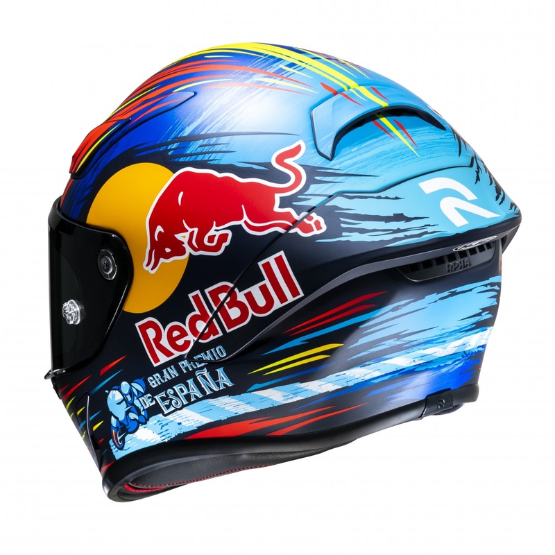 Casco moto integrale HJC RPHA 1 Redbull Jerez GP MC21SF rosso-giallo-blu