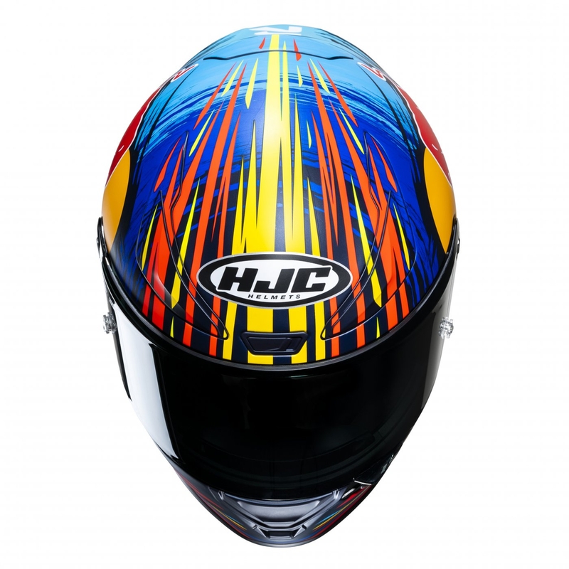 Casco moto integrale HJC RPHA 1 Redbull Jerez GP MC21SF rosso-giallo-blu