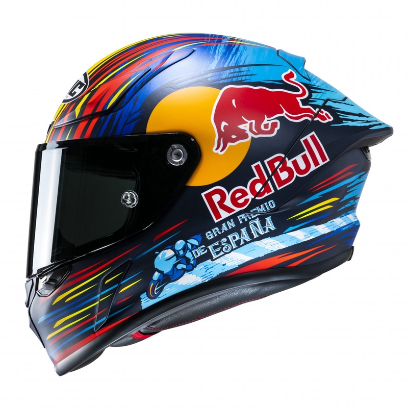 Casco moto integrale HJC RPHA 1 Redbull Jerez GP MC21SF rosso-giallo-blu