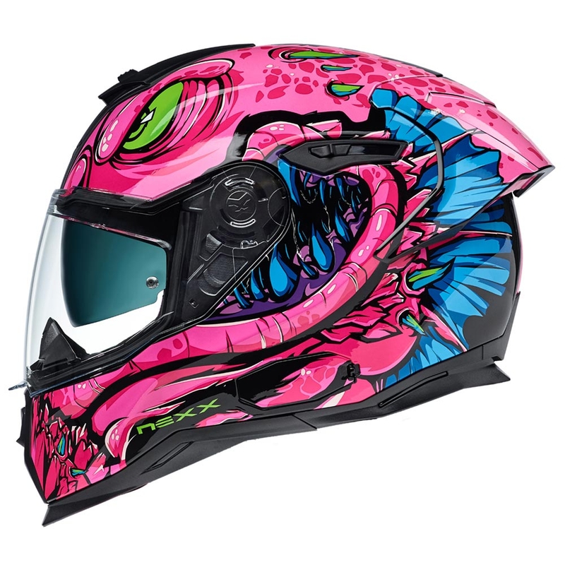 Integrální přilba na motorku NEXX SX.100R Abisal růžovo-modrá výprodej