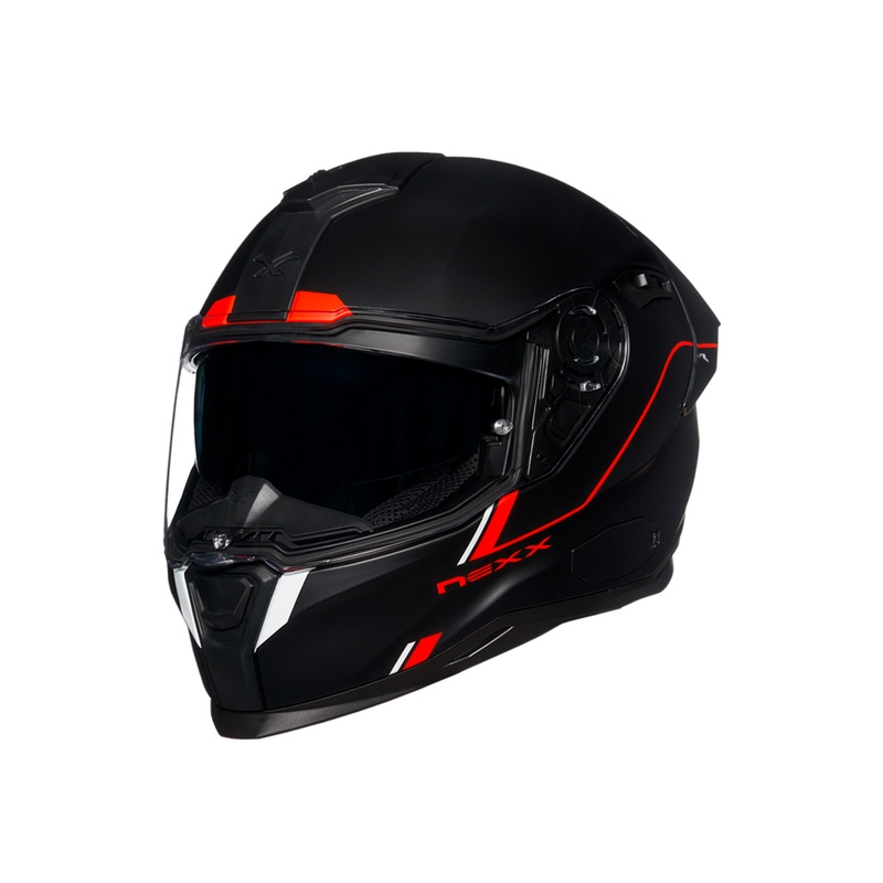 Integrální přilba na motorku NEXX SX.100R Frenetic černo-červená výprodej