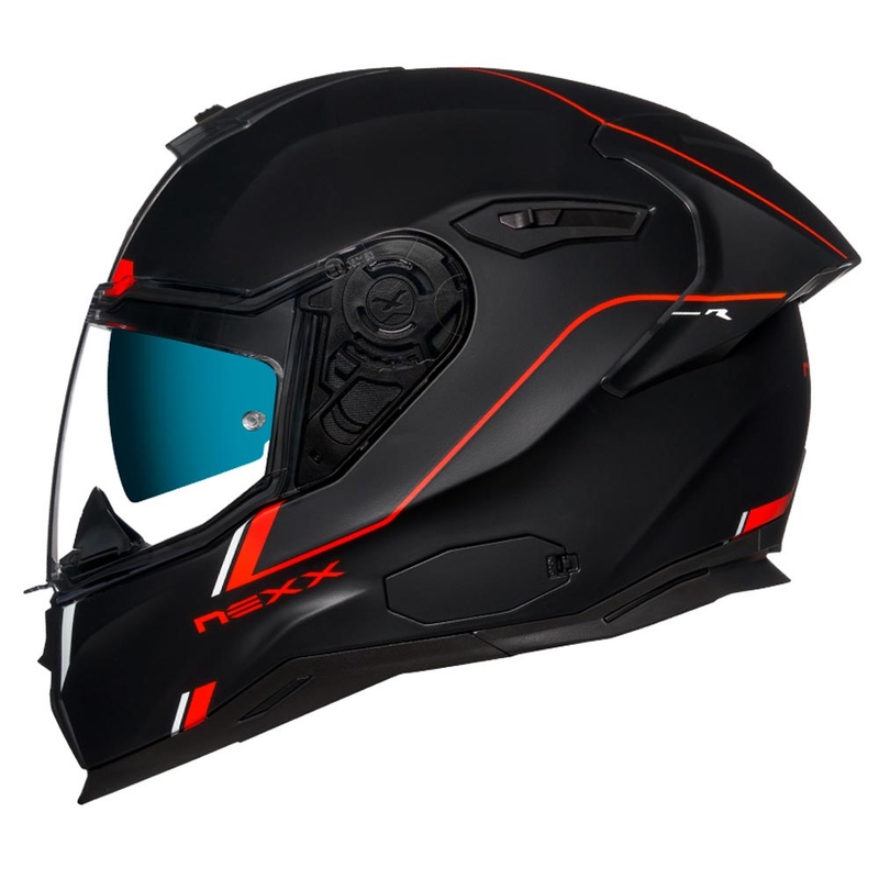 Integrální přilba na motorku NEXX SX.100R Frenetic černo-červená výprodej