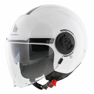 MT Viale SV S casco moto aperto bianco lucido