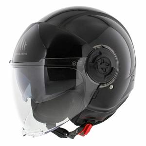 MT Viale SV S casco moto aperto nero lucido