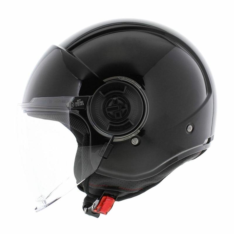 Casco moto jet MT Viale SV S nero lucido