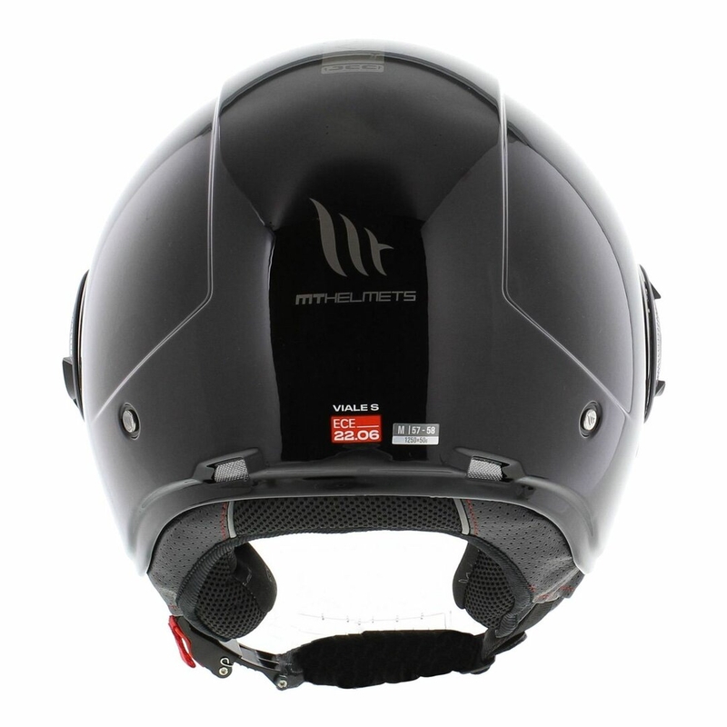 Casco moto jet MT Viale SV S nero lucido
