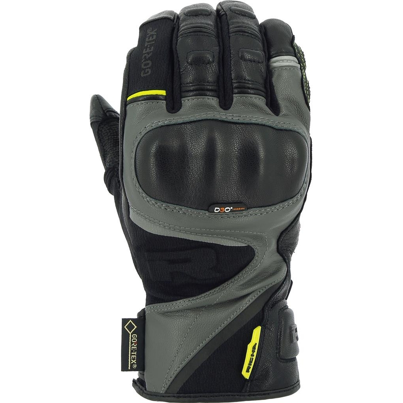 Rukavice na motorku RICHA Atlantic Gore-Tex černo-šedo-fluo žluté výprodej