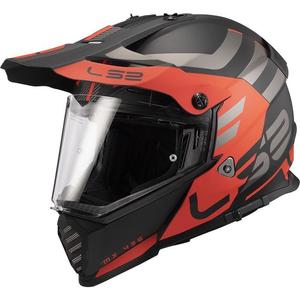 Casco Enduro LS2 MX436 Pioneer Evo Adventurer nero-arancio opaco