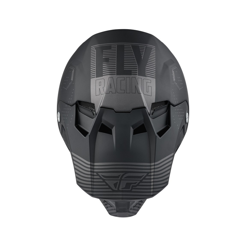 Casco da motocross FLY Racing Formula CC Primary nero-grigio opaco