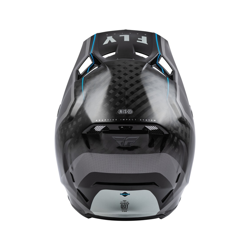 Casco da motocross FLY Racing Formula Axon nero-grigio-blu