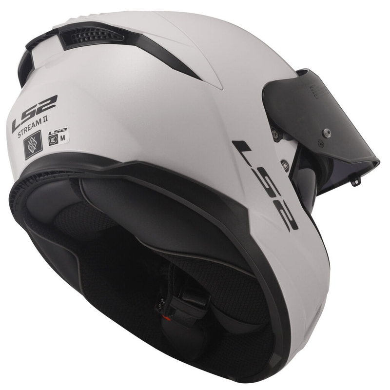 LS2 FF808 Stream II casco moto integrale bianco lucido