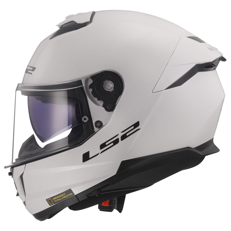 LS2 FF808 Stream II casco moto integrale bianco lucido