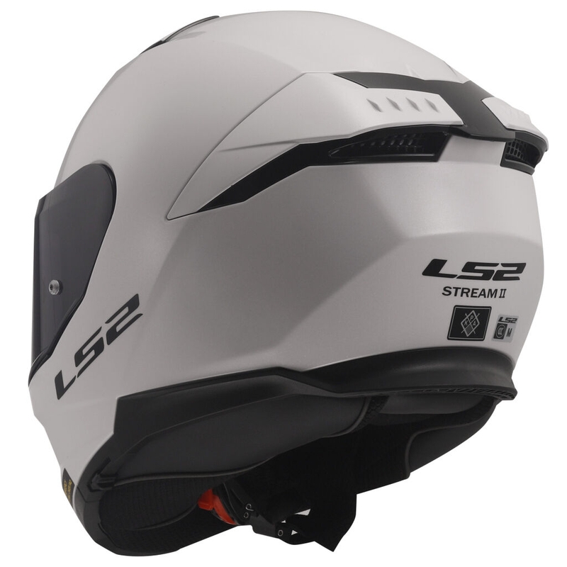 LS2 FF808 Stream II casco moto integrale bianco lucido