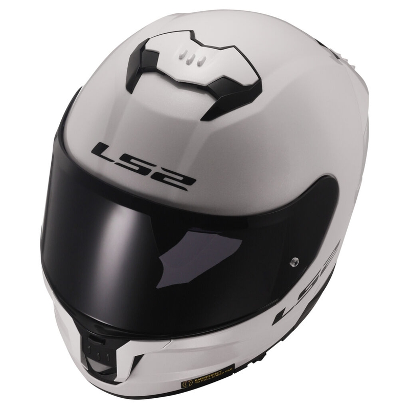 LS2 FF808 Stream II casco moto integrale bianco lucido