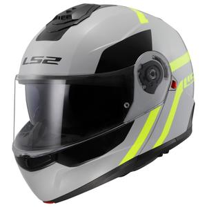 Casco ribaltabile LS2 FF908 Strobe II Autox grigio-giallo fluo