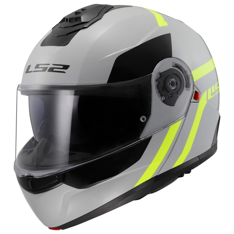 Casco ribaltabile LS2 FF908 Strobe II Autox grigio-giallo fluo