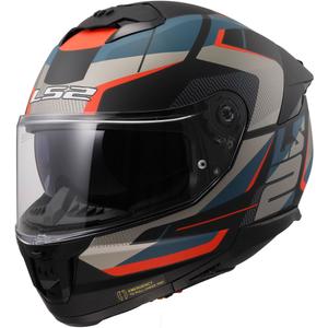 LS2 FF808 Stream II Road Casco moto integrale nero e blu