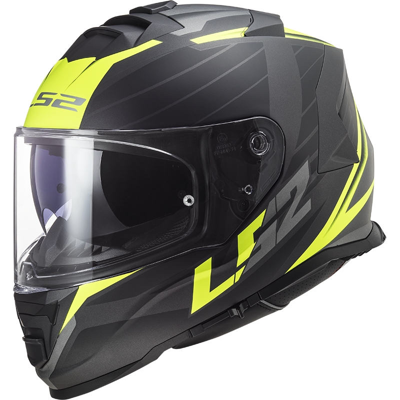 Casco integrale da moto LS2 FF800 Storm II Nerve nero-giallo fluo