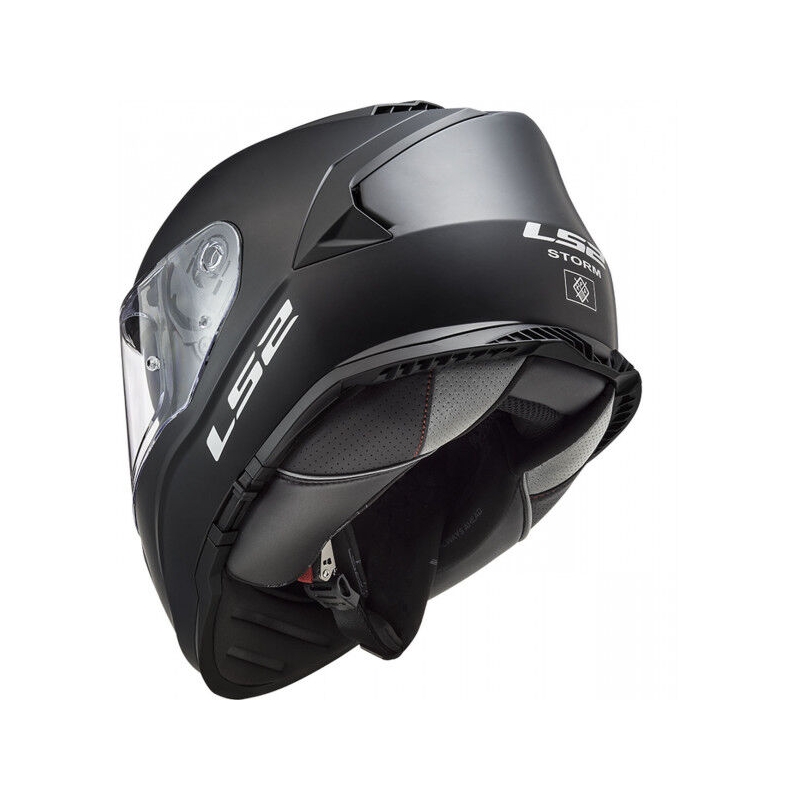 LS2 FF800 Storm II Casco integrale da moto in nero opaco solido