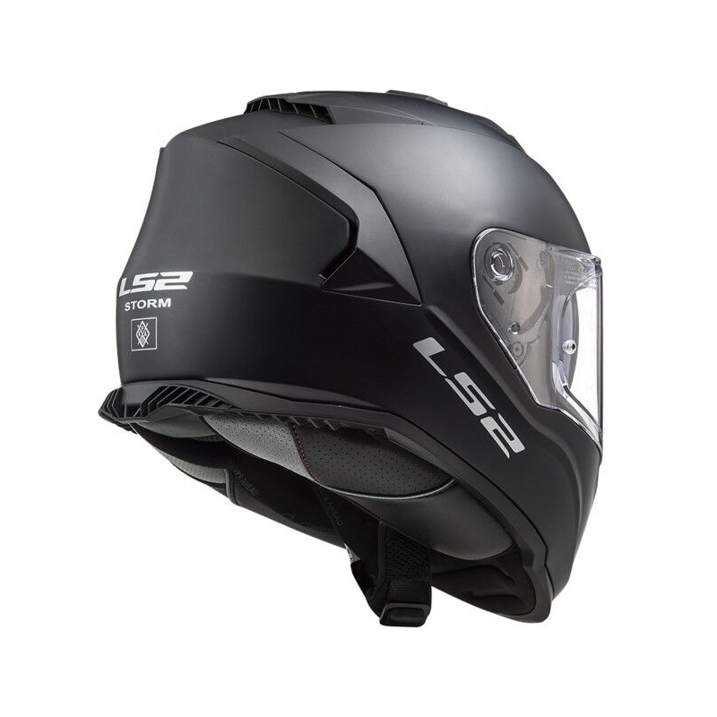 LS2 FF800 Storm II Casco integrale da moto in nero opaco solido