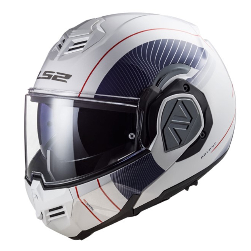 Casco moto ribaltabile LS2 FF906 Advant Cooper 06 blu-bianco