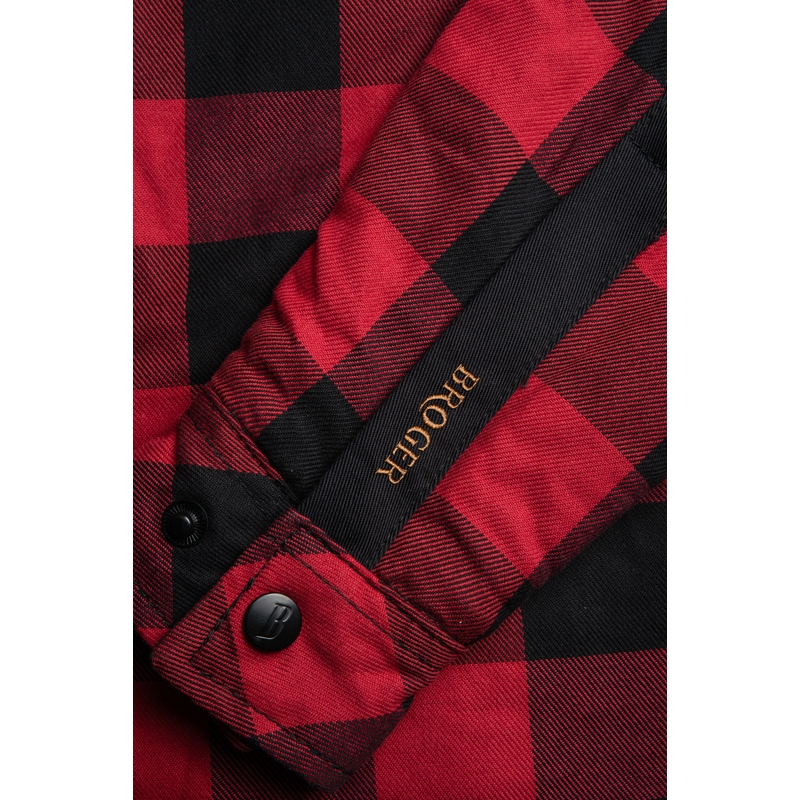 Camicia moto donna BROGER Alaska nero-rosso Saldi